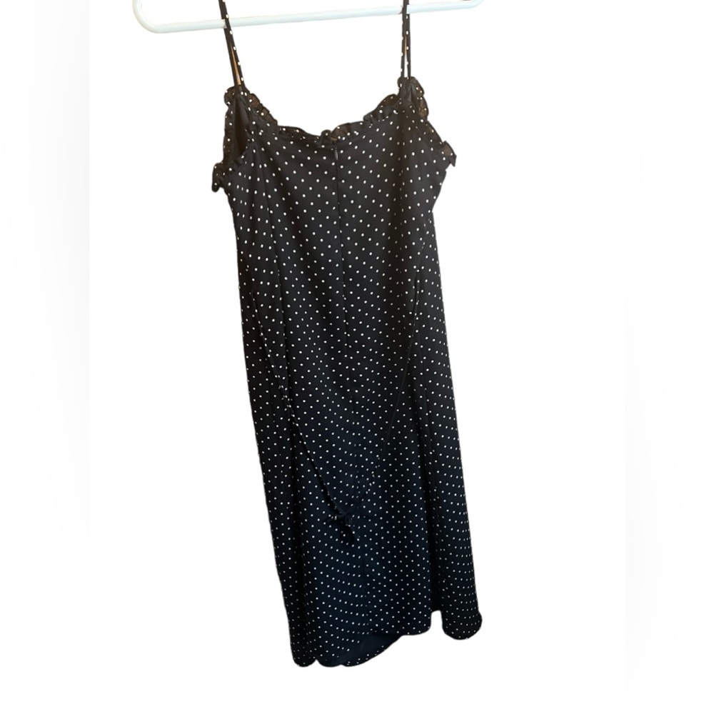 Maggy London Polka Dot Midi Slip Dress Spaghetti Straps Women’s Size 14